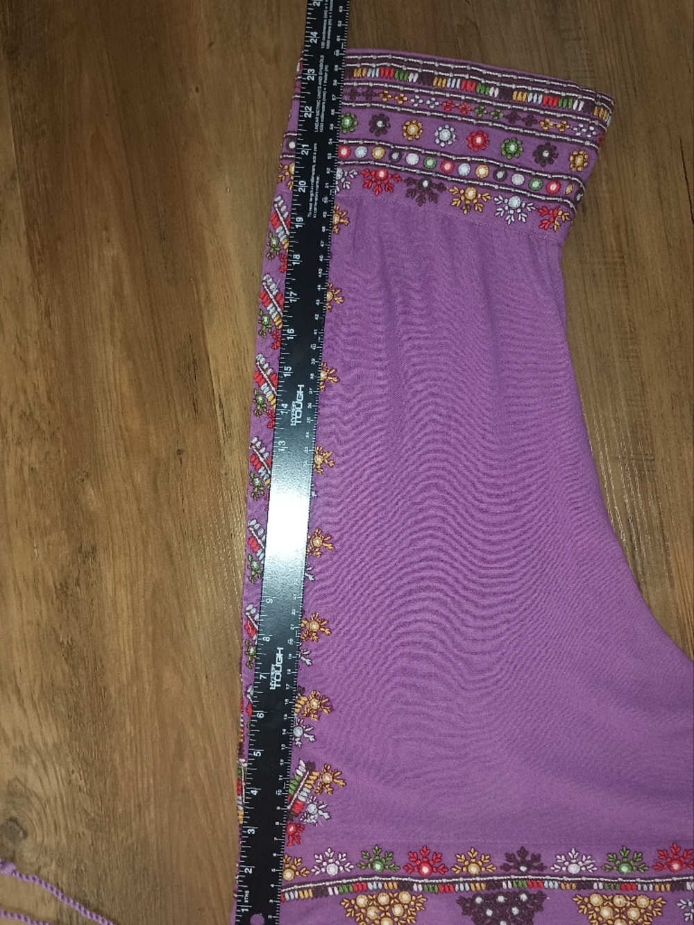 Free People Starlight Mini Dress Purple Balochi Embroidery Boho Tassel Pockets S - Picture 13 of 13